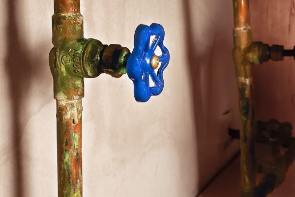 Blue/Green corrosion on pipe