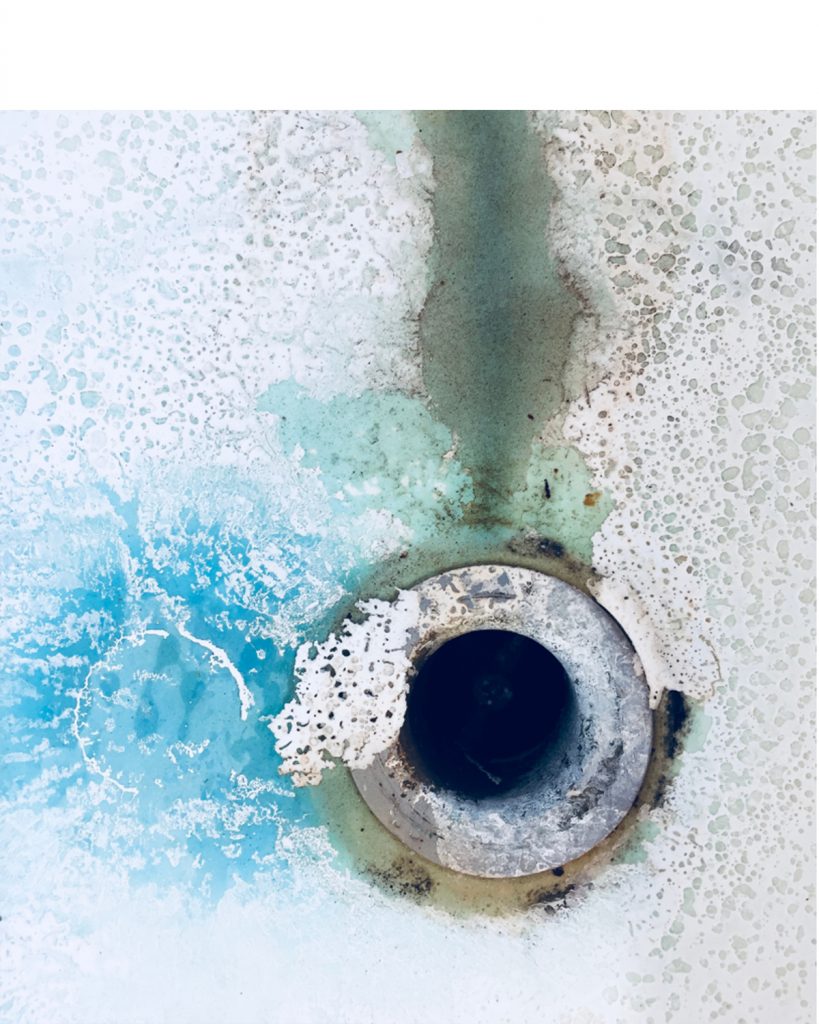 Blue Green Stain in Drain